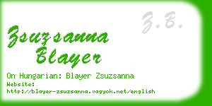zsuzsanna blayer business card